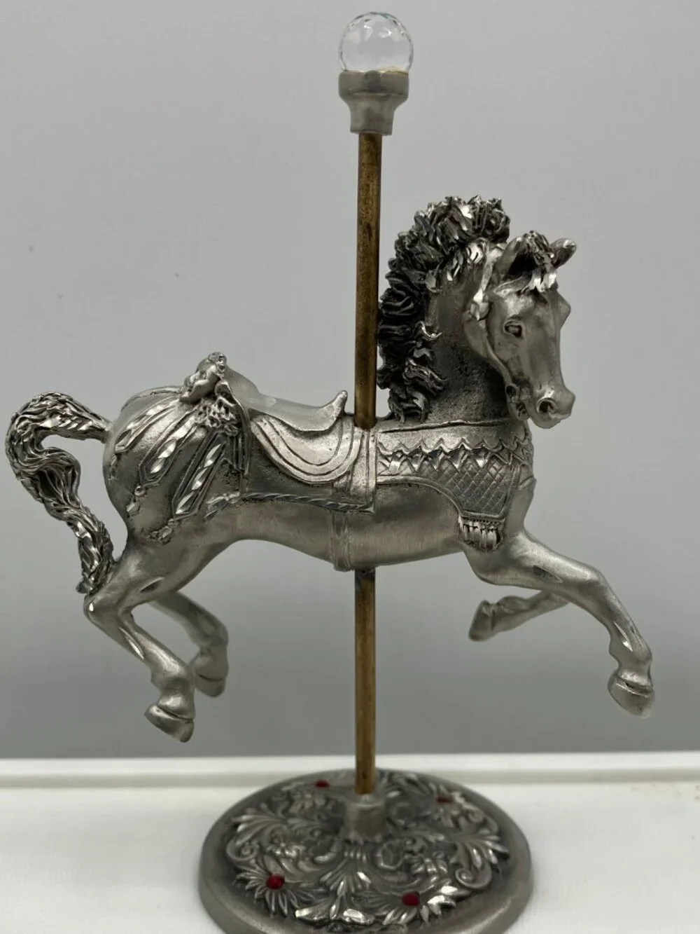 Fine Pewter Carousel Horse Vintage 1991 BKS Fine Pewter 5